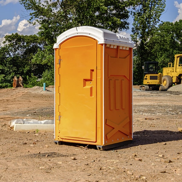 do you offer hand sanitizer dispensers inside the portable restrooms in Fannin County